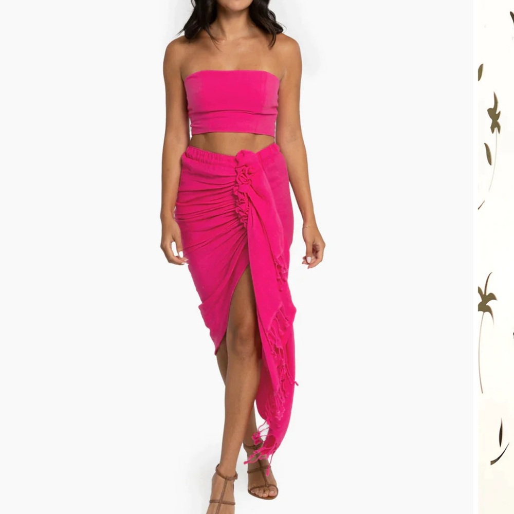 Just Bee Queen JBQ Tulum Skirt Fuchsia